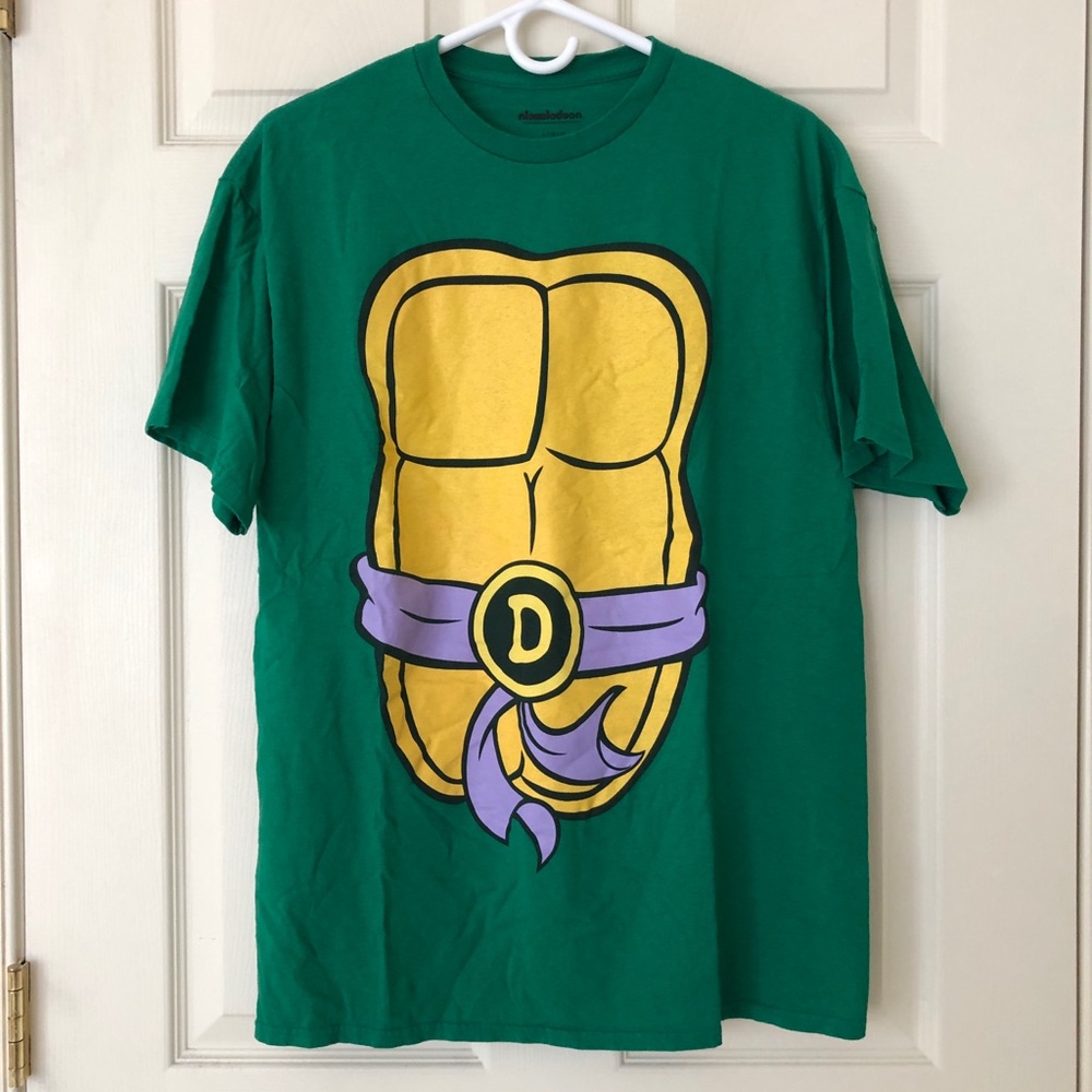 Teenage Mutant Ninja Turtles TMNT Donatello Cotton Tee Shirt Green Size Large